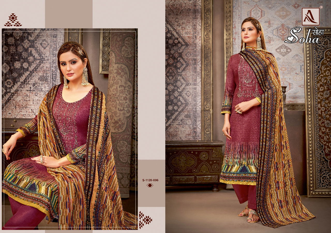 Alok Soha Pashmina  Winter Wear Wholesale Dress Material Collection